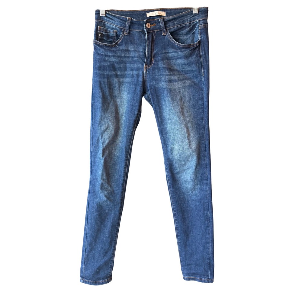 Kancan Skinny Jeans Dark Wash Stretch Denim Mid Rise Size 7 27 Everyday Denim